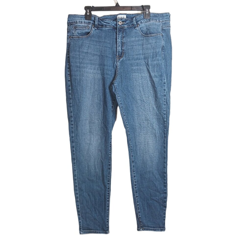 Rebel Wilson Pin Up Skinny Jeans Womens 18W Medium Wash High Rise Stretch Denim